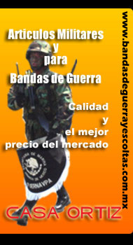 Te ofrecemos multiples productos para bandas de guerra y escoltas, asi como articulos militares y para seguridad privada, llamanos, con mucho gusto te atenderemos, calidad y el mejor precio del mercado, visitanos en: www.bandasdeguerrayescoltas.com.mx