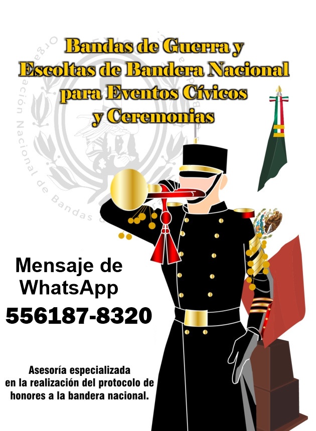 RENTA DE BANDAS DE GUERRA PARA CEREMONIAS DE HONORES A LA BANDERA